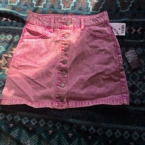 Pink jean skirt